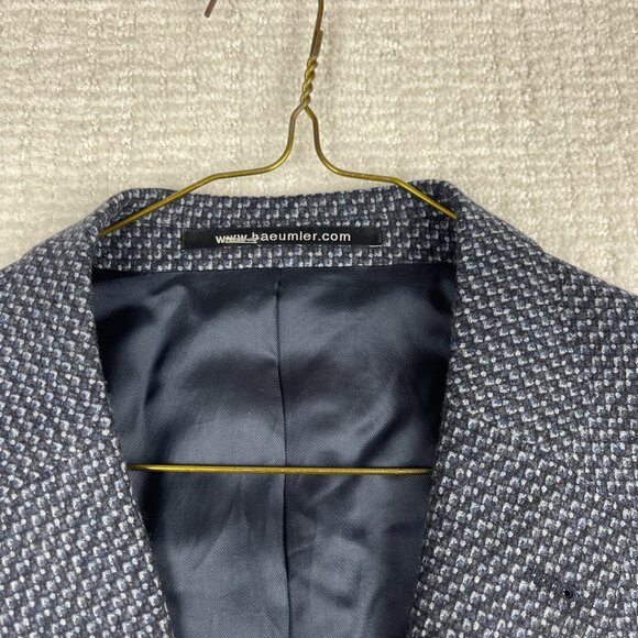 Baumler Mens Size 54 Wool Suit Jacket Tollegno 1900 Italy Blue Wool - Picture 7 of 16